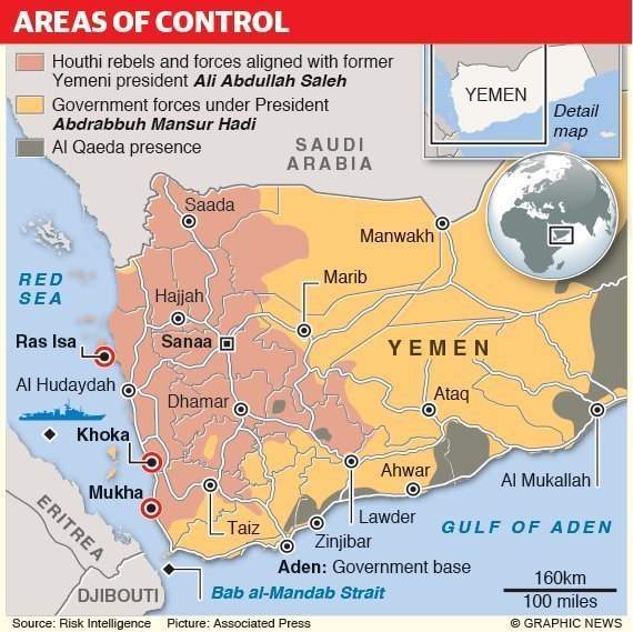 Mappa Yemen